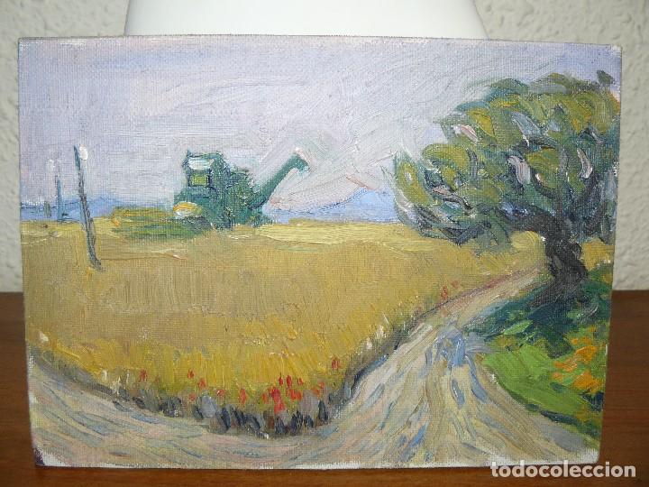 Arte: &Oacute;LEO SOBRE TABLEX- AN&Oacute;NIMO- LABORES AGR&Iacute;CULAS - Foto 1