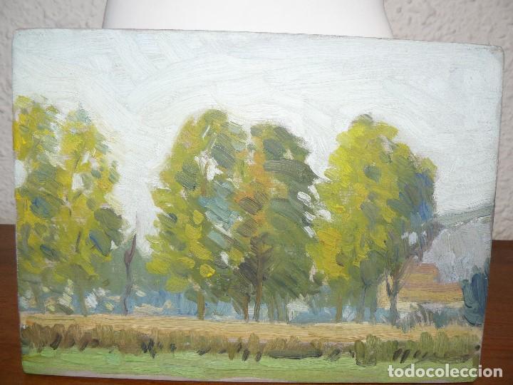 Arte: &Oacute;LEO SOBRE TABLEX- AN&Oacute;NIMO- VISTA DEL BOSQUE - Foto 1