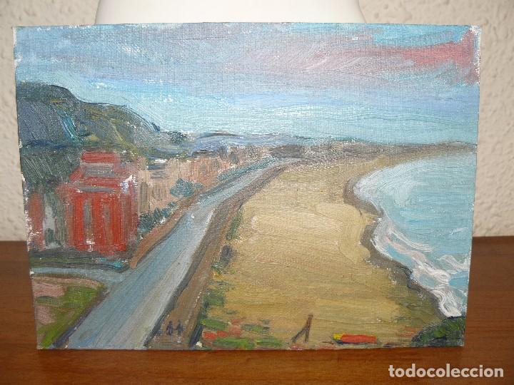 Arte: OLEO SOBRE TABLEX - AN&Oacute;NIMO - VISTA COSTERA - Foto 1