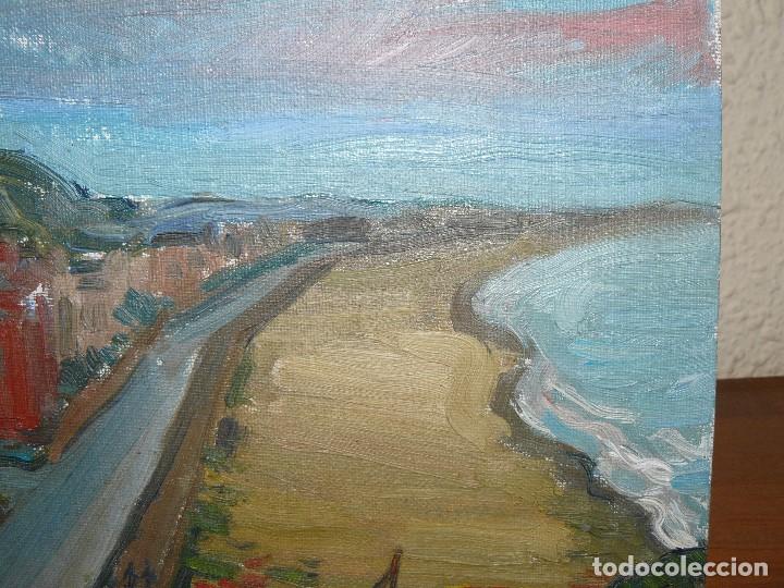 Arte: OLEO SOBRE TABLEX - AN&Oacute;NIMO - VISTA COSTERA - Foto 3