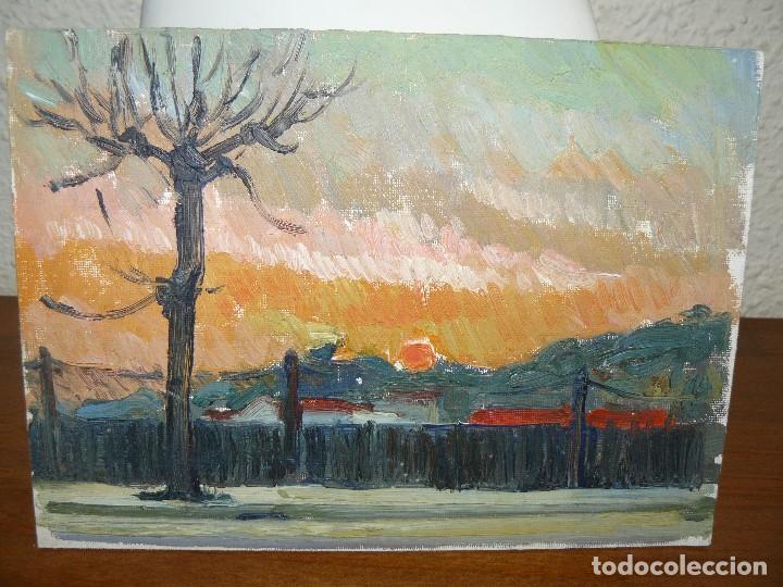 Arte: OLEO SOBRE TABLEX - AN&Oacute;NIMO - CREPUSCULO - Foto 1