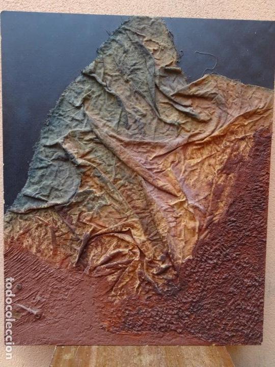 Arte: oleo an&oacute;nimo con materia,tornillos,tela,etc.Vanguardia a&ntilde;os 60-70.A ustudiar...