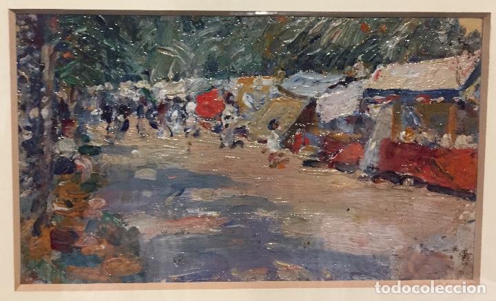 Arte: Roig Soler, Juan. Escena de mercado. - Foto 1