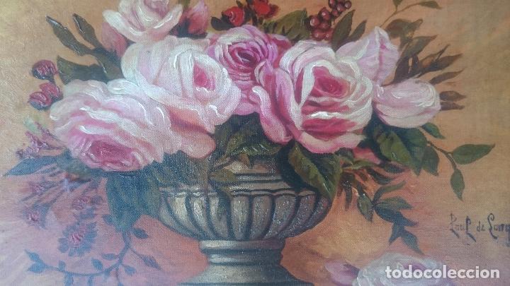 Arte: Bonito Centro con Rosas - Firmado - Foto 3