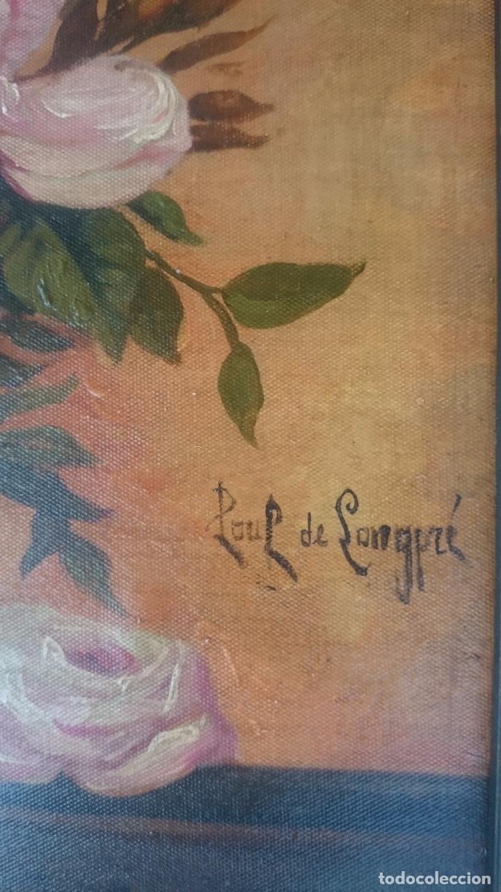 Arte: Bonito Centro con Rosas - Firmado - Foto 4