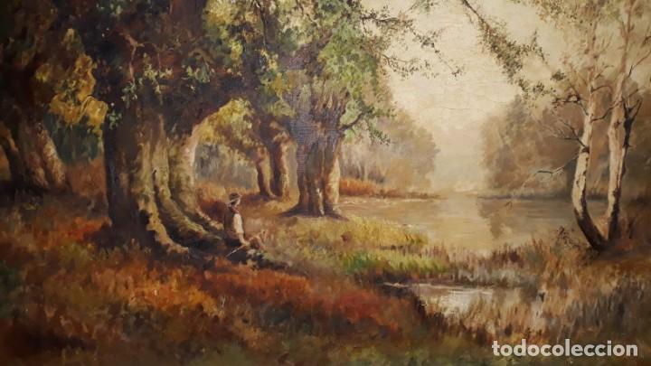 Arte: GRAN OLEO SOBRE LIENZO M. JUNOY 1921 - Foto 2