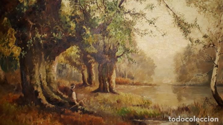 Arte: GRAN OLEO SOBRE LIENZO M. JUNOY 1921 - Foto 6