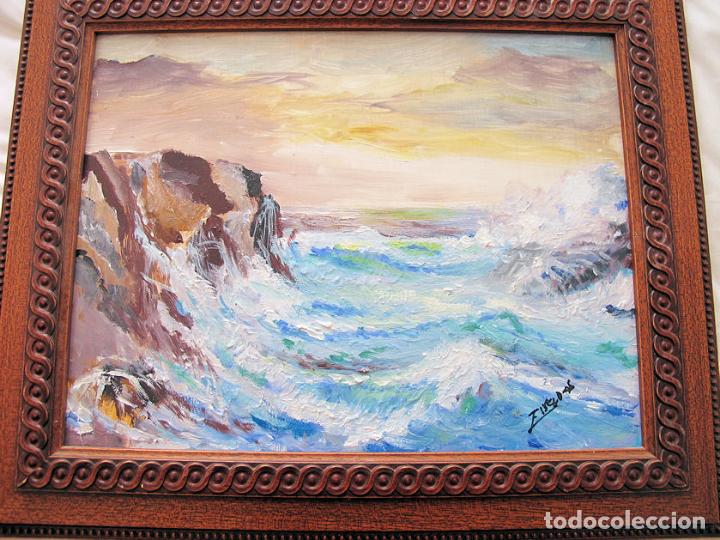 Arte: MARINA AL OLEO SOBRE TABLA - Foto 3