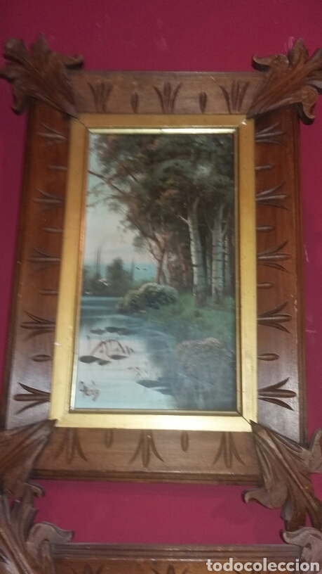 Arte: Pareja de &oacute;leos/tabla - Foto 1