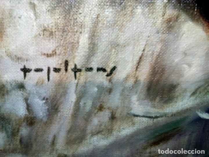 Arte: Pujol Pons. &Oacute;leo sobre lienzo Bodeg&oacute;n. - Foto 3