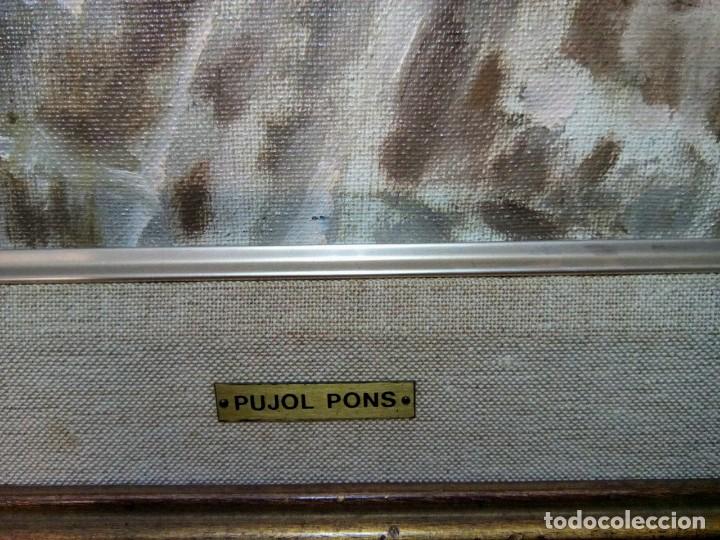 Arte: Pujol Pons. &Oacute;leo sobre lienzo Bodeg&oacute;n. - Foto 4