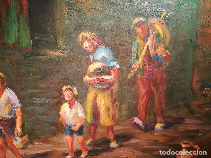 Arte: ESCENA RURAL. ANONIMO. CIRCULO DE J.SERRASANTA - Foto 3