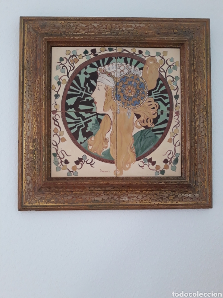 Arte: CUADRO PINTADO A MANO ESTILO ART DECO