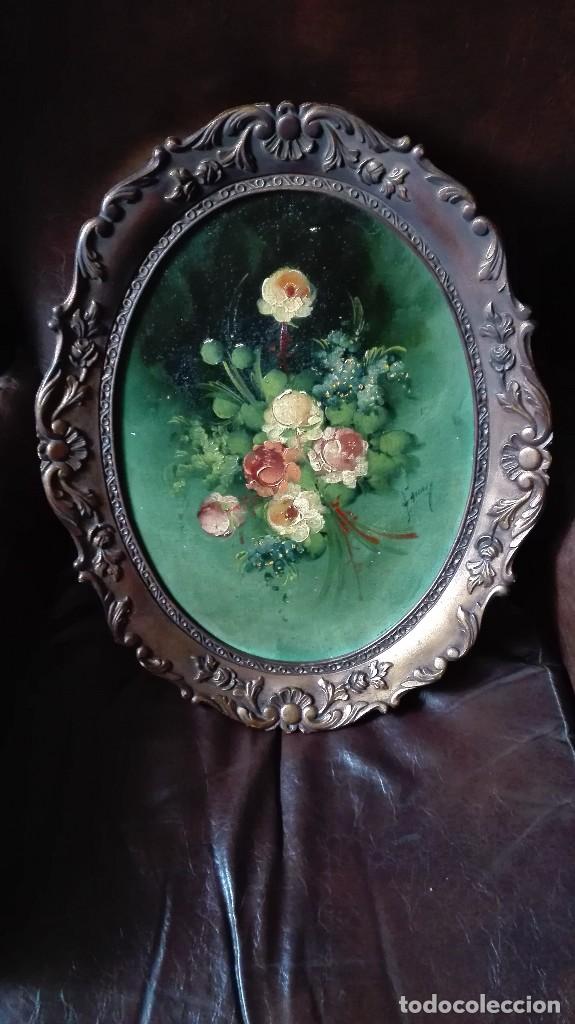 Arte: Bodeg&oacute;n de flores firmado - Foto 1