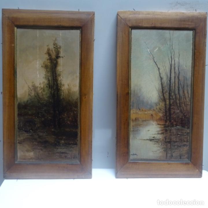 Arte: 2oleos sobre tabla firmado Pineda.principios s.xx.