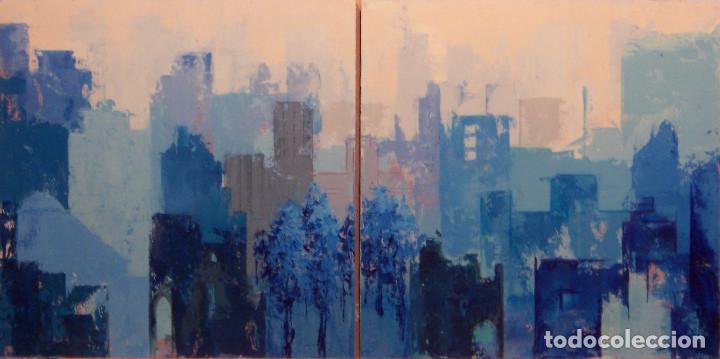 Arte: DIPTICO EN AZUL - Foto 1