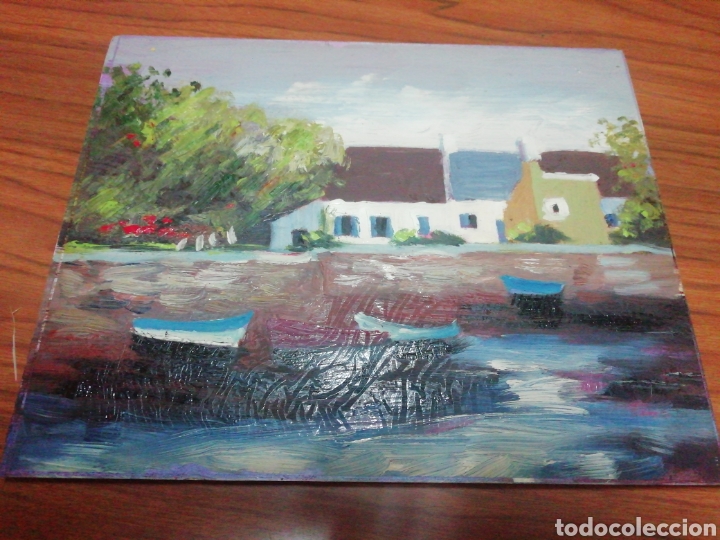 Arte: &Oacute;leo pintado a mano 25x20 - Foto 1