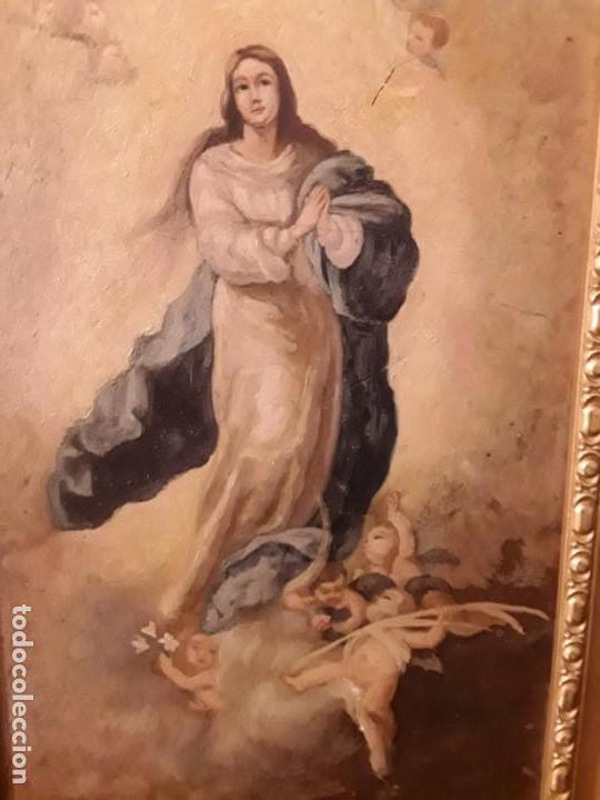 Arte: INMACULADA CONCEPCI&Oacute;N  - COPIA MURILLO - OLEO SOBRE TABLA. - Foto 1