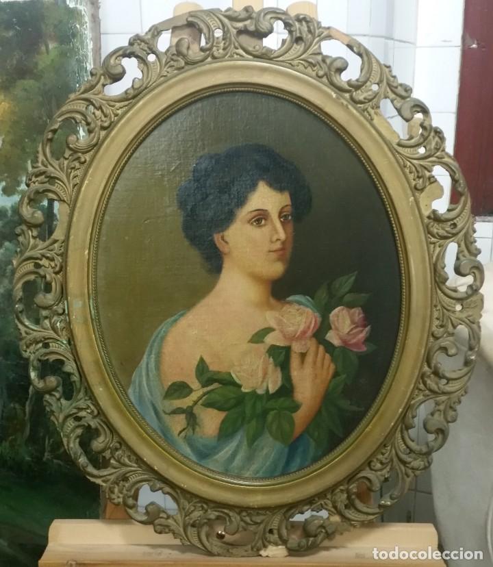 Arte: RETRATO - OLEO SOBRE TABLA - Foto 1