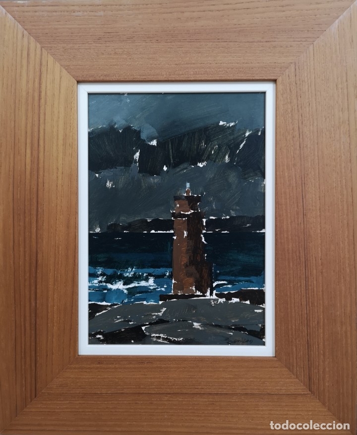 xoan guerreiro. (xove 1956) faro de muxia. - Comprar Pintura al Óleo