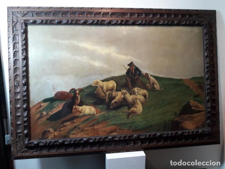 Arte: Oleo sobre lienzo Pastor - Foto 1