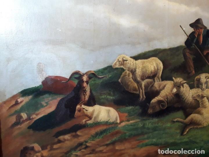 Arte: Oleo sobre lienzo Pastor - Foto 4