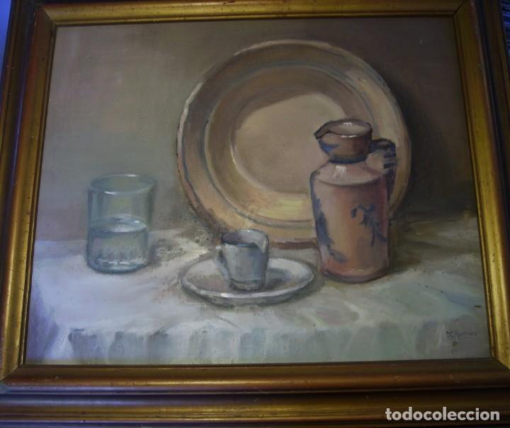 Arte: PINTURA  AL  &Oacute;LEO  DE  BODEG&Oacute;N  BLANCO  XIX