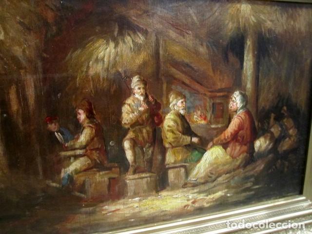 Arte: Escena costumbrista, oleo sobre tabla - Foto 2