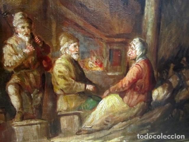 Arte: Escena costumbrista, oleo sobre tabla - Foto 4