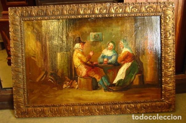 Arte: Escena familiar, oleo sobre tabla - Foto 1