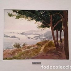 Arte: PINTURA ACUARELA - VISTA DE LA FARELLA - LLANÇA- DE - JOSEP MARFA GUARRO - BARCELONA -