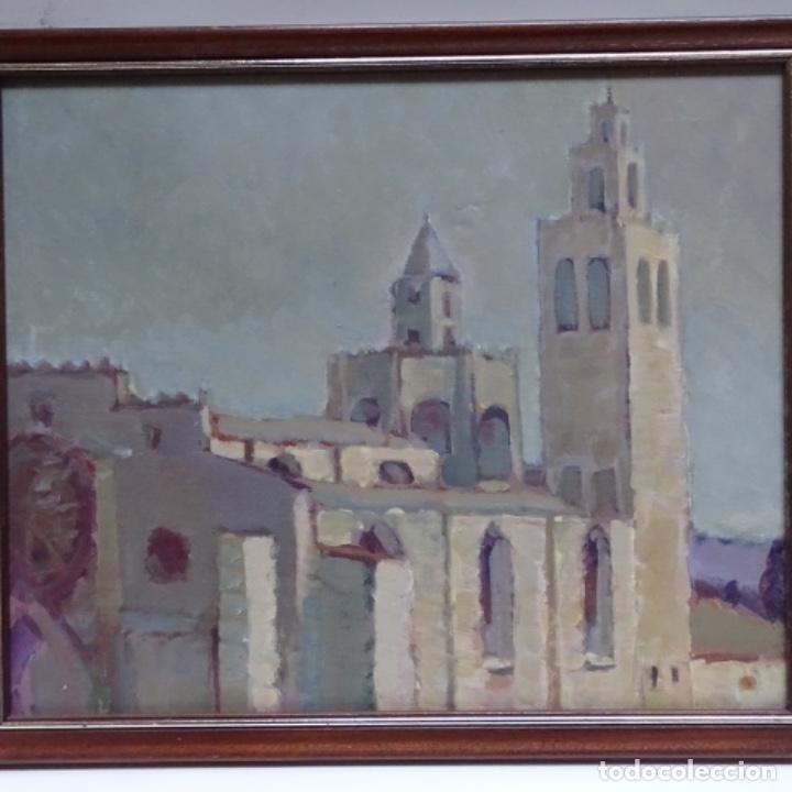 Arte: &Oacute;leo sobre tela acristalado de buen trazo.anonimo.