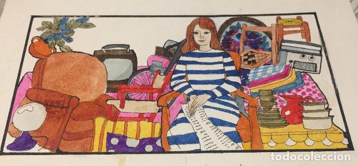 Arte: Boada, Pedro, ilustraci&oacute;n original 1972 - Foto 2