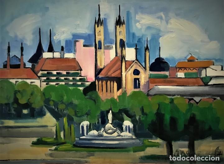 Arte: vista de madrid, los jeronimos - Foto 2