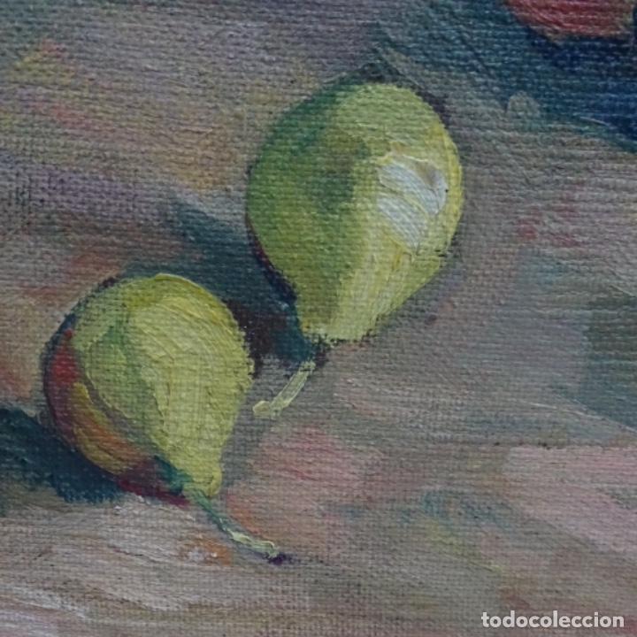 Arte: &Oacute;leo sobre tablex firmado moncunill.bodegon. - Foto 7