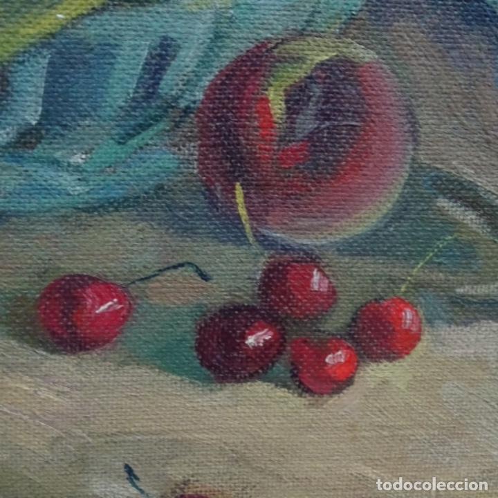 Arte: &Oacute;leo sobre tablex firmado moncunill.bodegon. - Foto 8