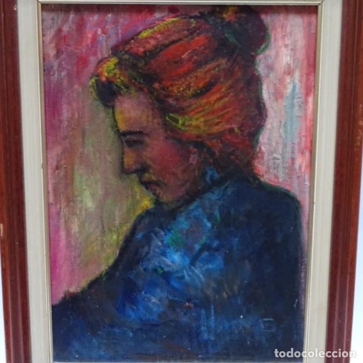 Arte: &Oacute;leo sobre tablex anonimo. - Foto 1