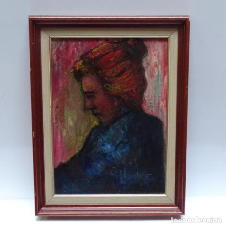 Arte: &Oacute;leo sobre tablex anonimo. - Foto 2