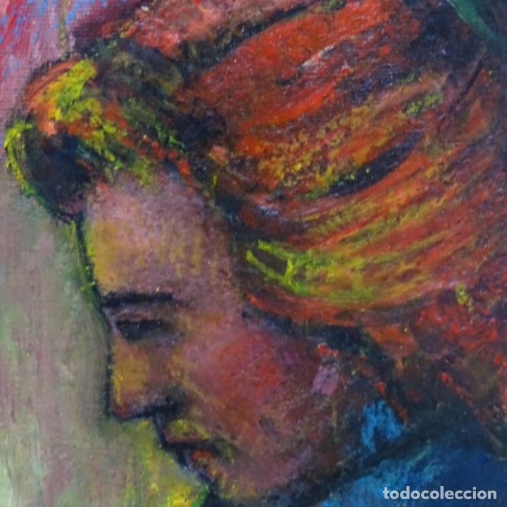 Arte: &Oacute;leo sobre tablex anonimo. - Foto 3