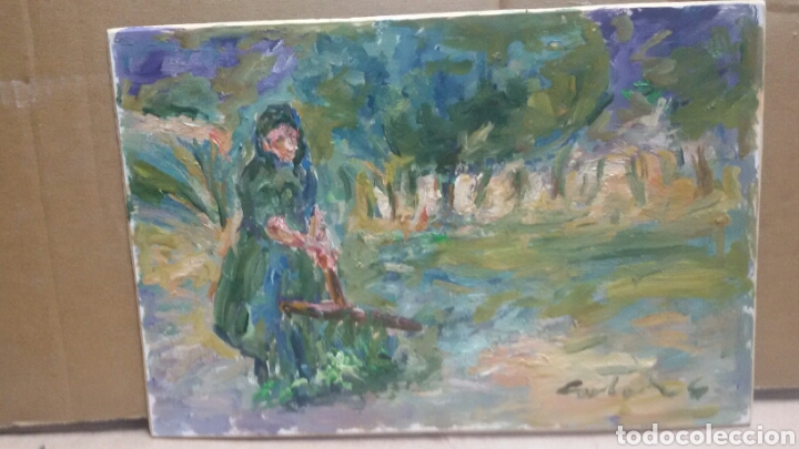 Arte: Cuadro mujer labrando original - Foto 1
