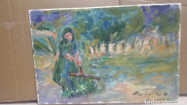 Arte: Cuadro mujer labrando original - Foto 2