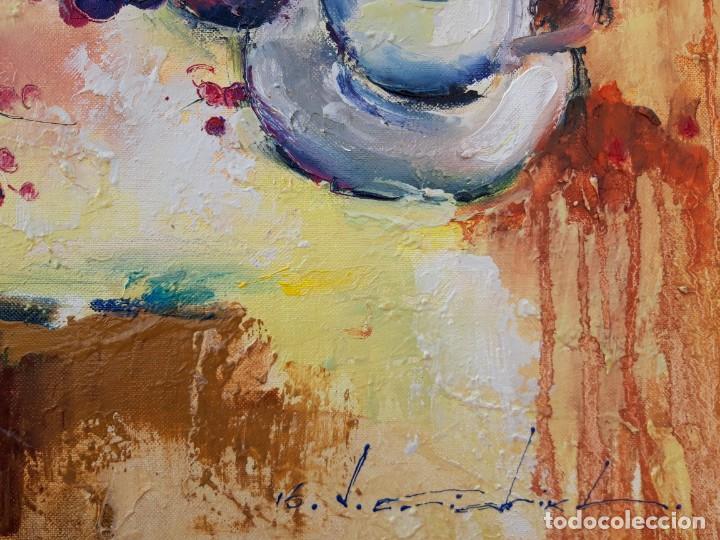 Arte: cuadro al oleo sobre lienzo ,,Bodego con cerezas,, - Foto 5
