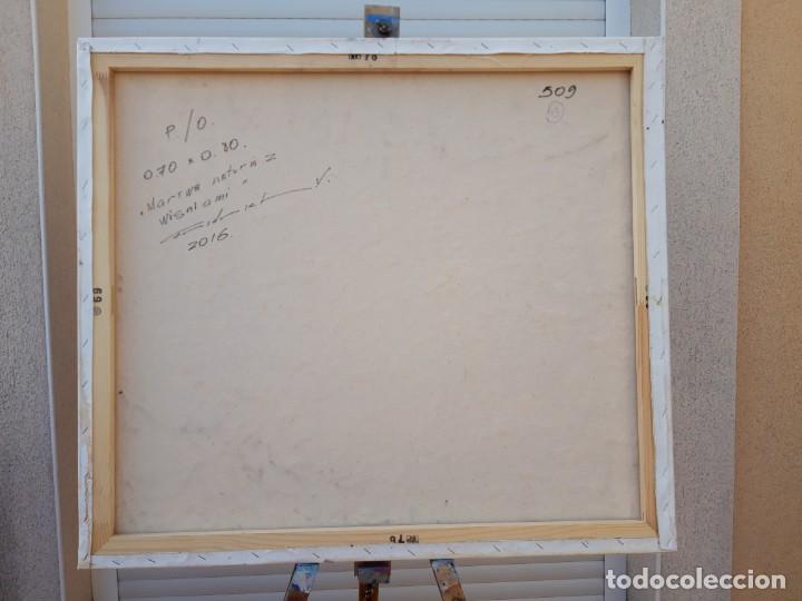 Arte: cuadro al oleo sobre lienzo ,,Bodego con cerezas,, - Foto 8