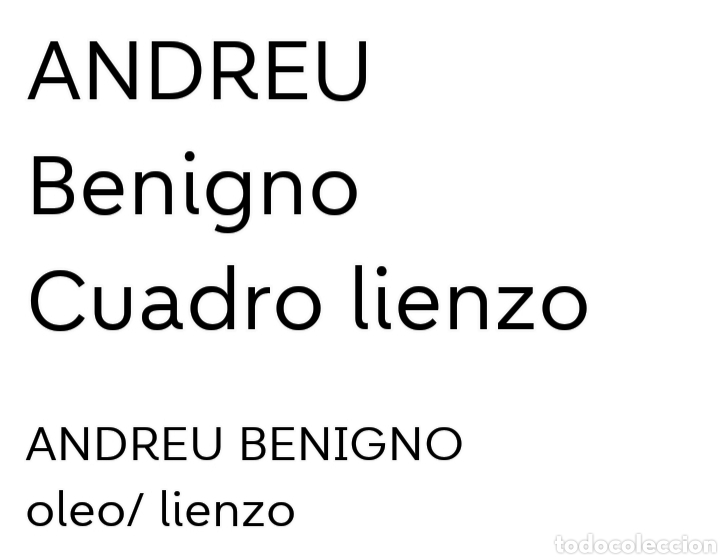 Arte: Cuadro &oacute;leo del pintor Andreu Benigno pintor - Foto 5