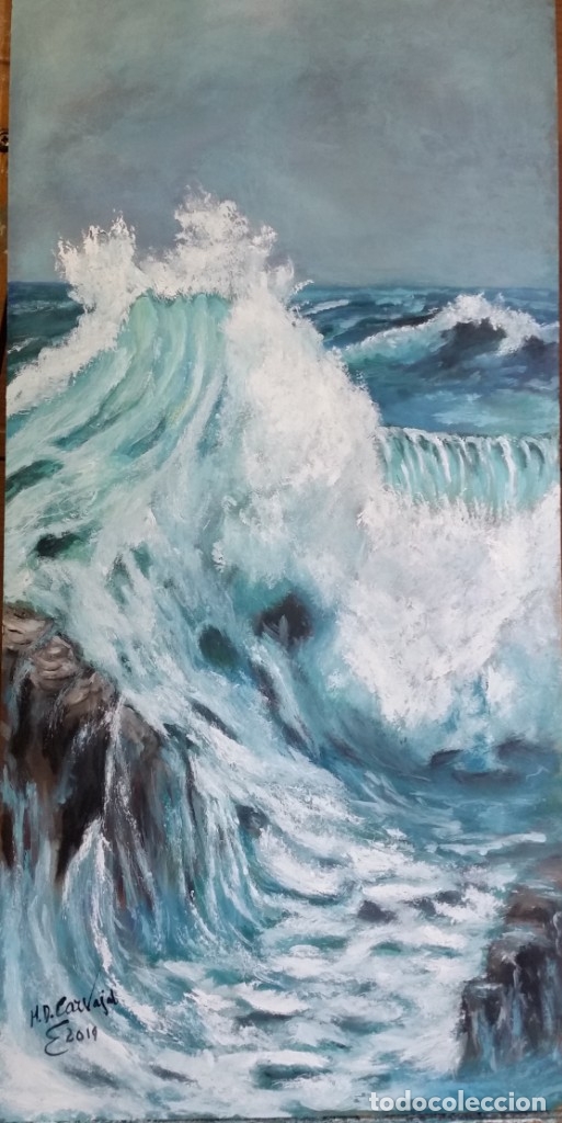 Arte: marina &oacute;leo sobre tabla - Foto 1