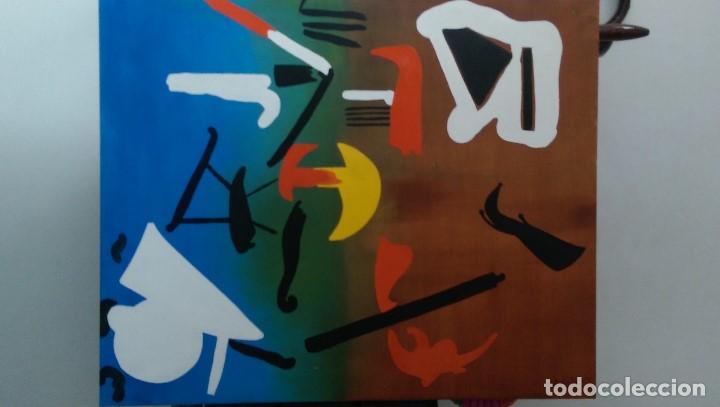 Arte: CUADRO ABSTRACTO AL &Oacute;LEO SIN MARCO - Foto 1