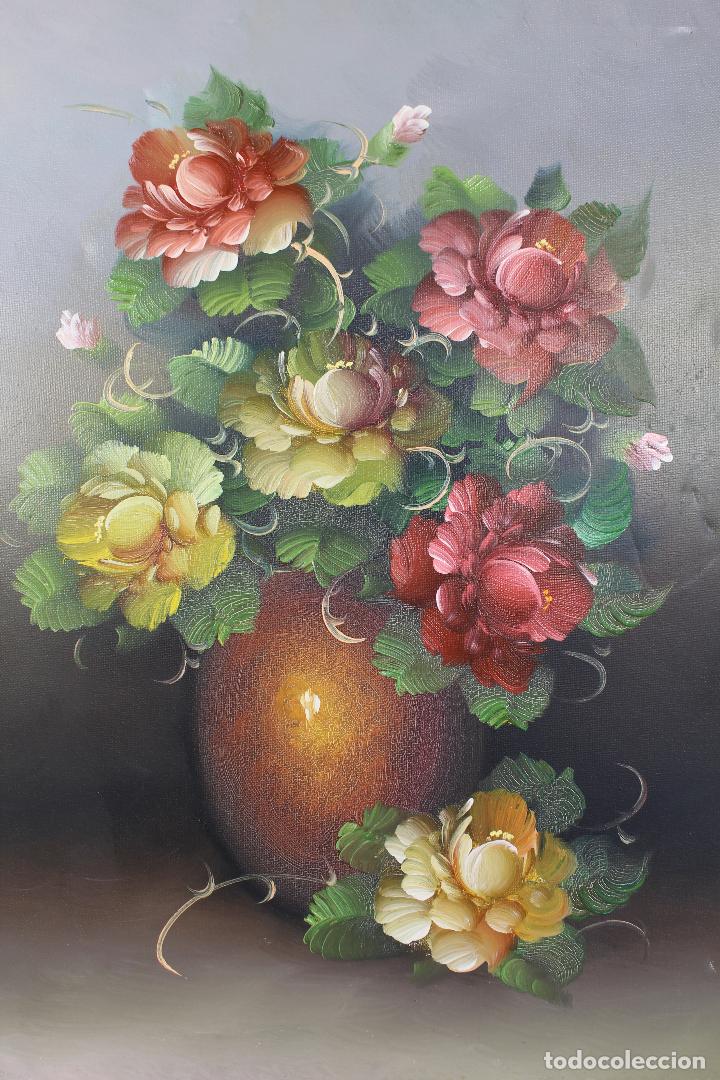 Arte: bodegon flores original oleo sobre lienzo - Foto 2