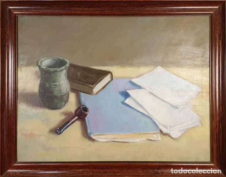 Arte: BODEG&Oacute;N. &Oacute;LEO SOBRE LIENZO. SIN FORMAR. SIGLO XX. - Foto 1