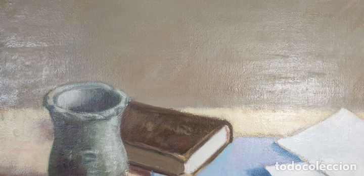 Arte: BODEG&Oacute;N. &Oacute;LEO SOBRE LIENZO. SIN FORMAR. SIGLO XX. - Foto 3