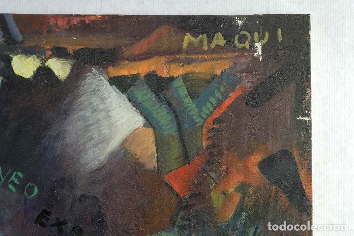 Arte: Isabel Serrahima (1934-1999) &oacute;leo sobre lienzo Composici&oacute;n - Foto 4